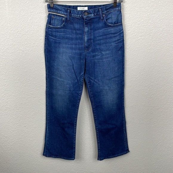 New Moussy Vintage Emma Cropped Flare Jeans High Rise Rigid Denim Sz 30 - Picture 4 of 15